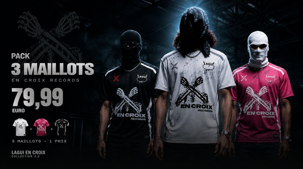 Pack 3 Maillots En Croix Records