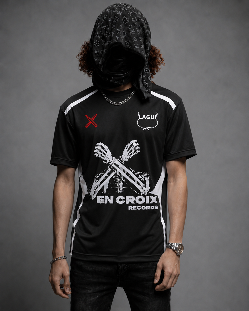 Tee shirt EN CROIX Records Noir — face