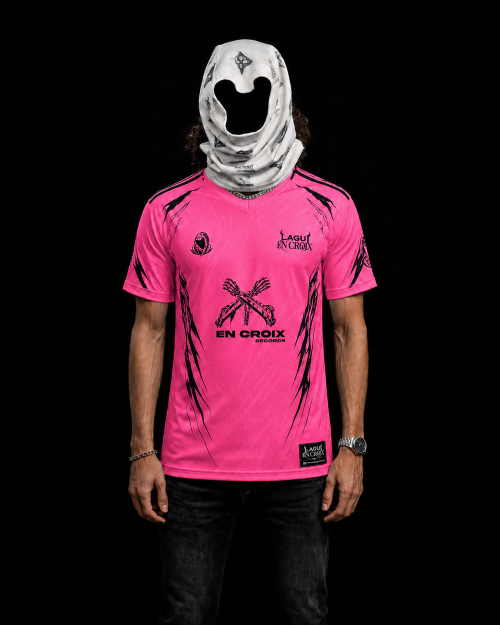 Tee Shirt réfléchissant EN CROIX Rose