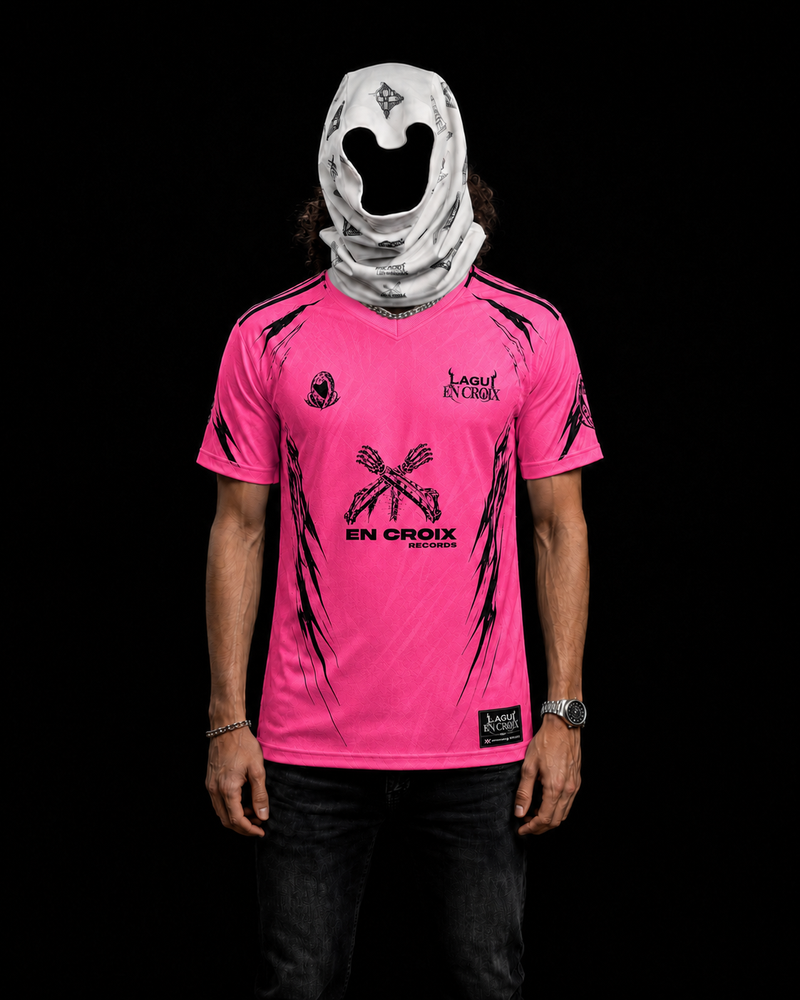 Tee Shirt réfléchissant EN CROIX Rose — face