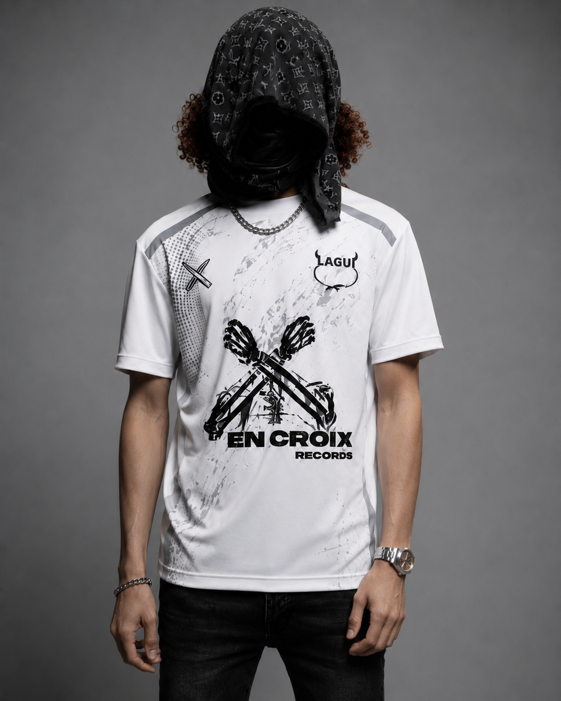 Tee shirt EN CROIX Records Blanc